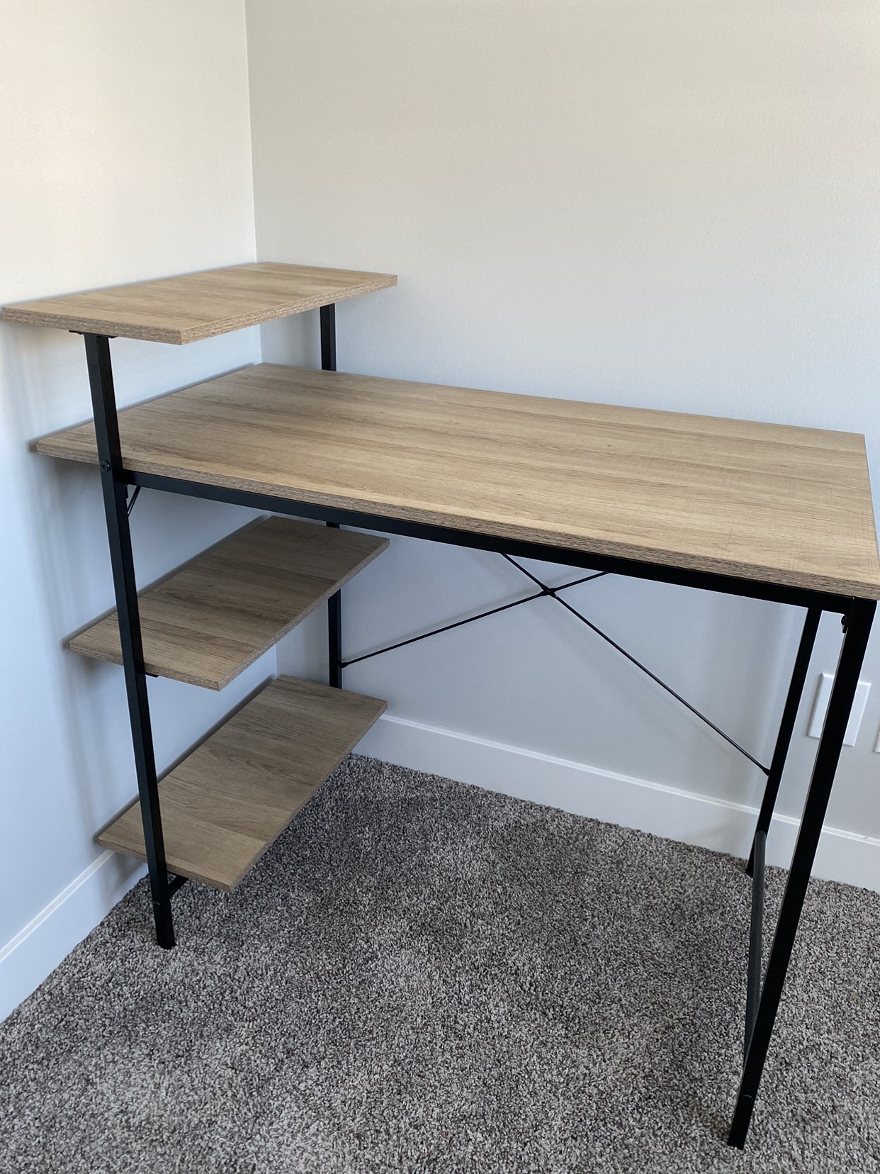 Side storage study desk