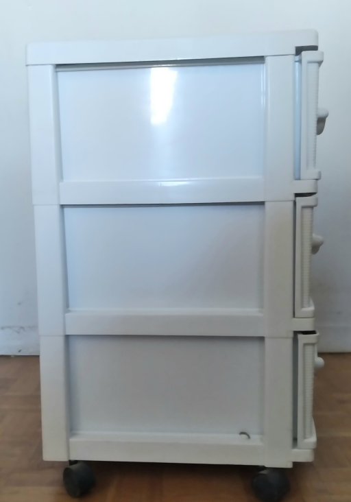 3 Chest Drawer Rolling Cart White Gracious living 🥕 image indicator(2)