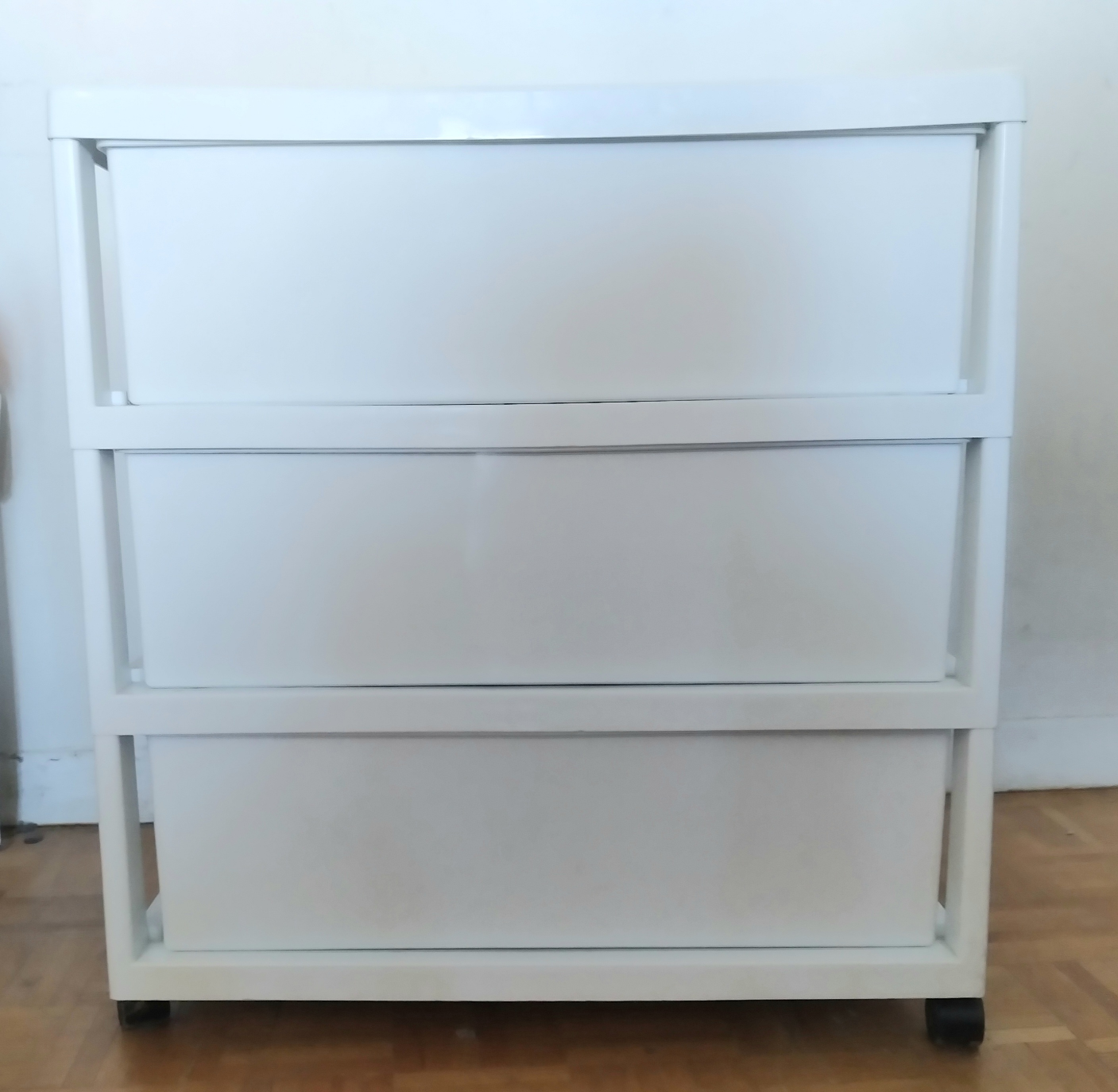 3 Chest Drawer Rolling Cart White Gracious living 🥕 image indicator(3)