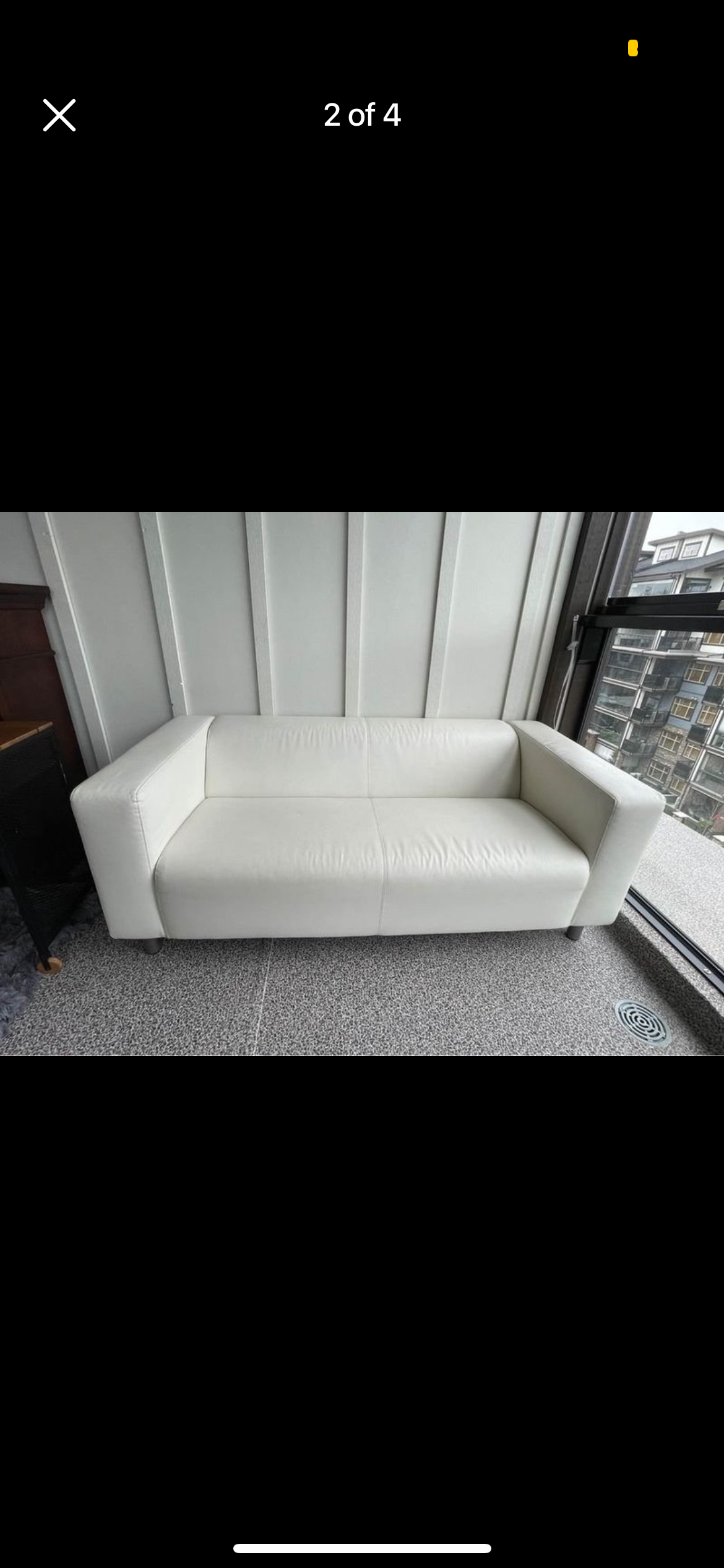 Cream sofa/couch/loveseat