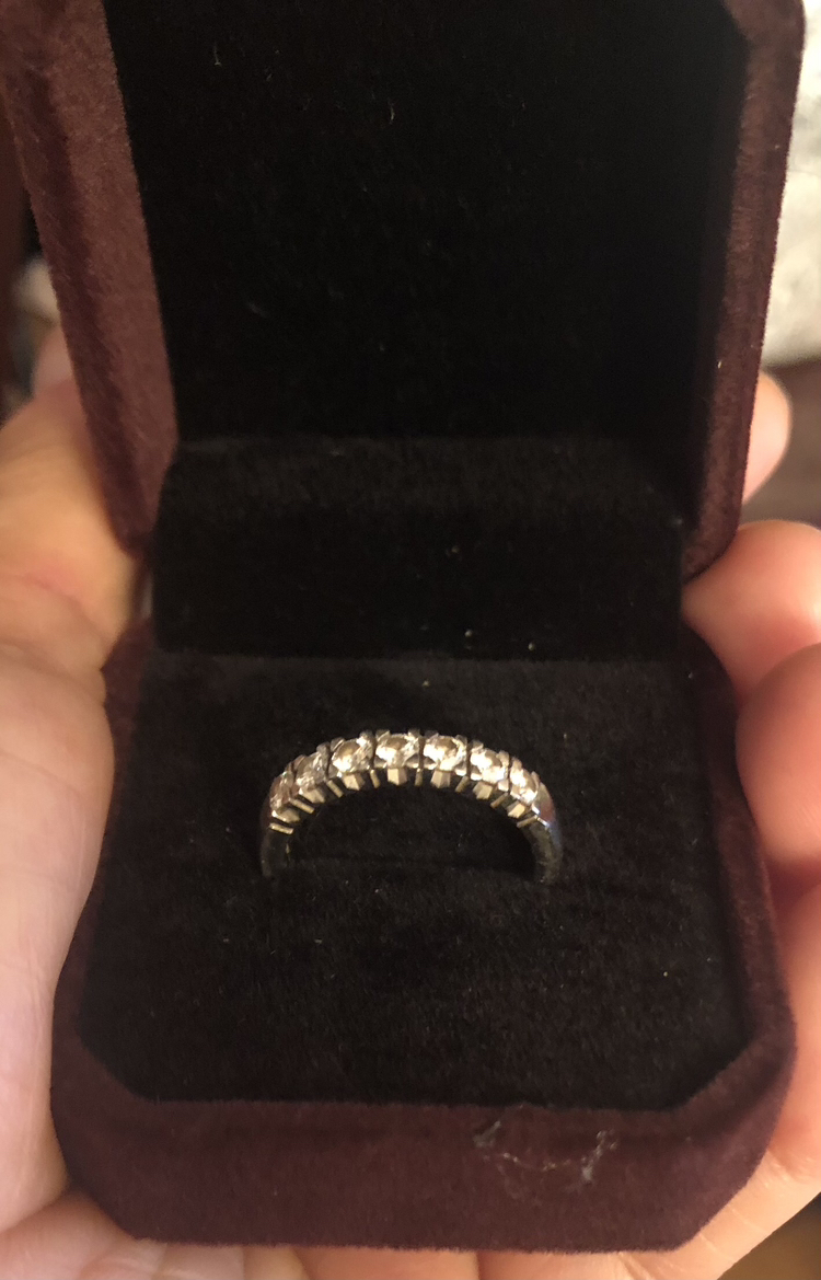 Platinum Diamond Band Ring image indicator(2)