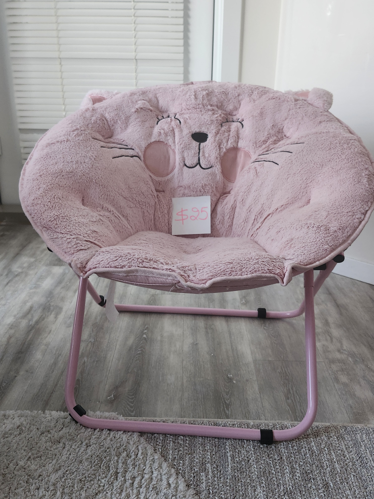 kids plush moon chair