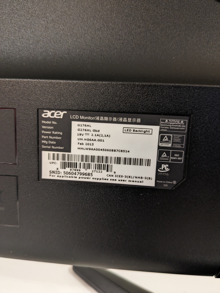 Acer monitor 27 - photo 3