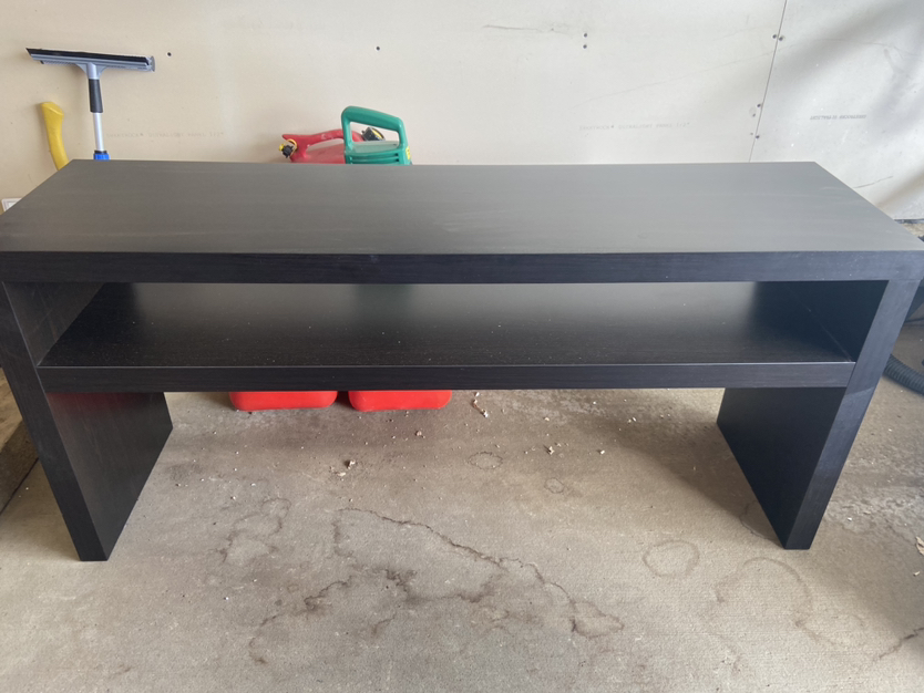Black IKEA console table