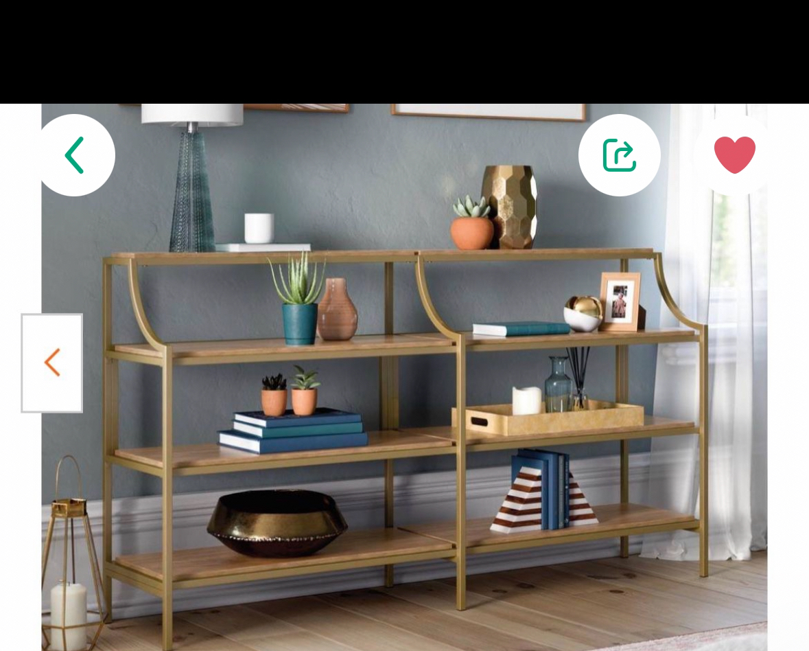 Gold brass shelf - photo 2