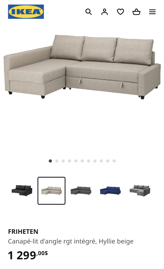 IKEA FRIHETEN.  Sectional sofa-bed with storage - photo 3