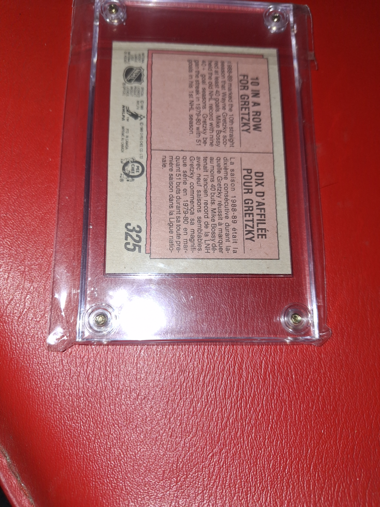 1989 O-Pee-Chee WayneGretzky HOF GOAT #325 - photo 2
