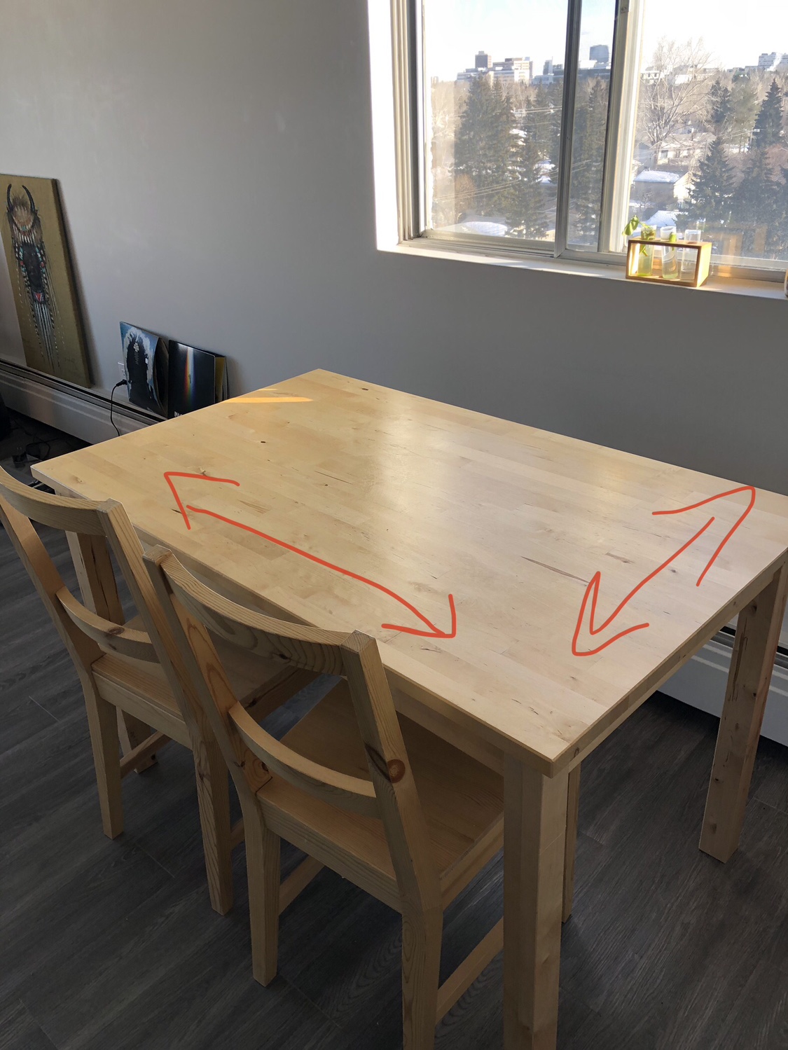 Dining table and 2 chairs - photo 4