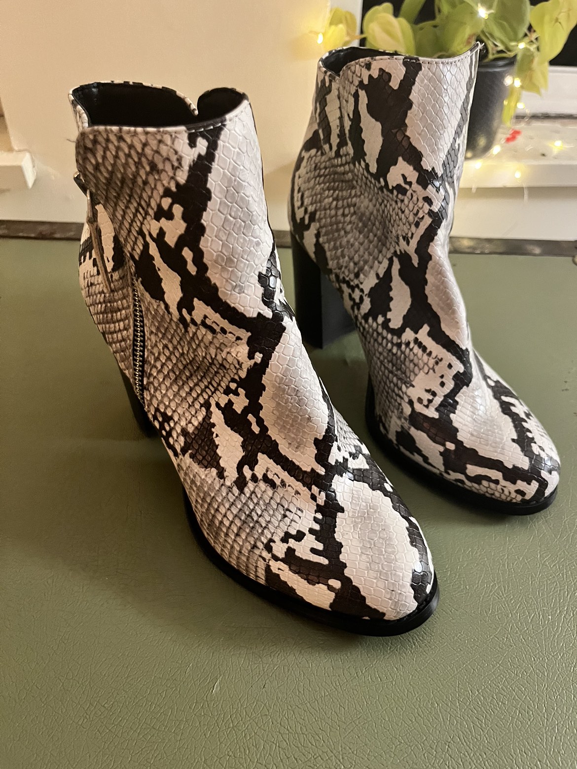 Snakeskin boots ALDO sz 7 barely worn! thumbnail