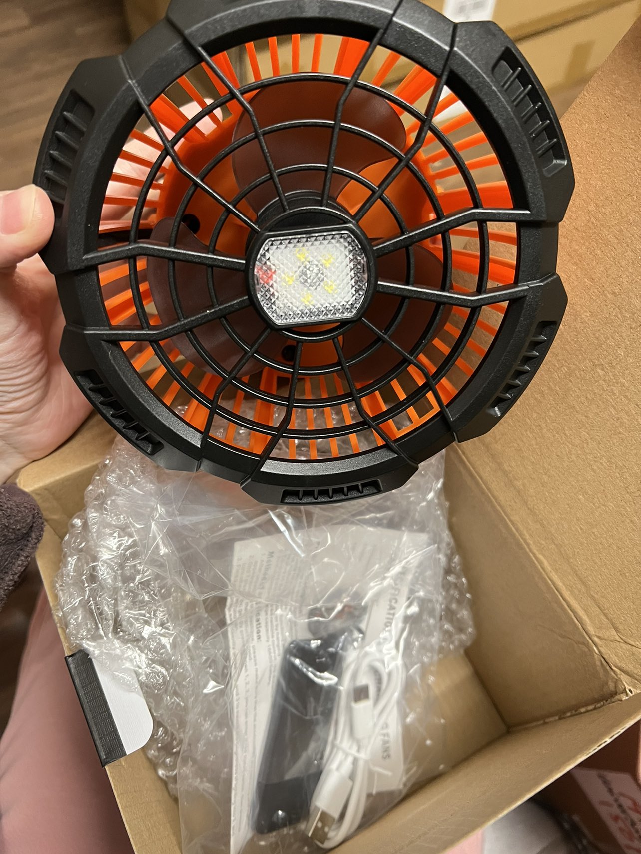 5200mAh Camping Fan with LED Lantern