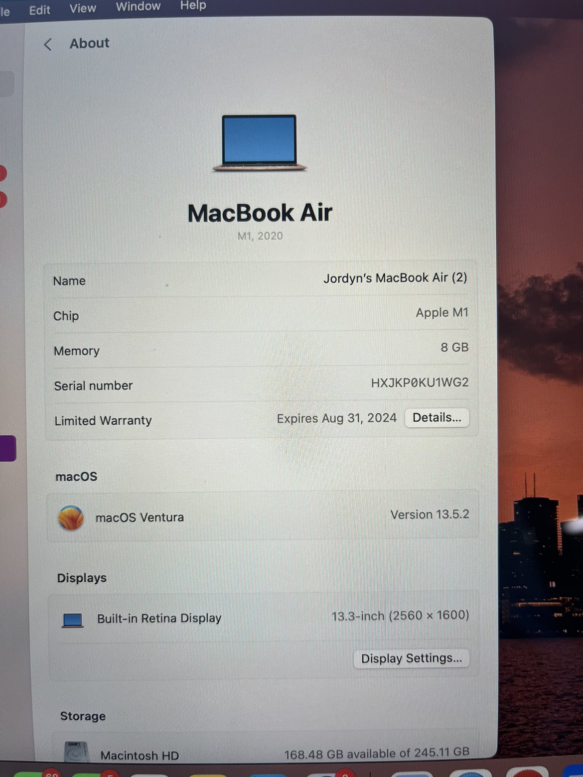 MacBook 2020 M1 (Purchased Fall 2023, Warranty until Aug 2024) - photo 3