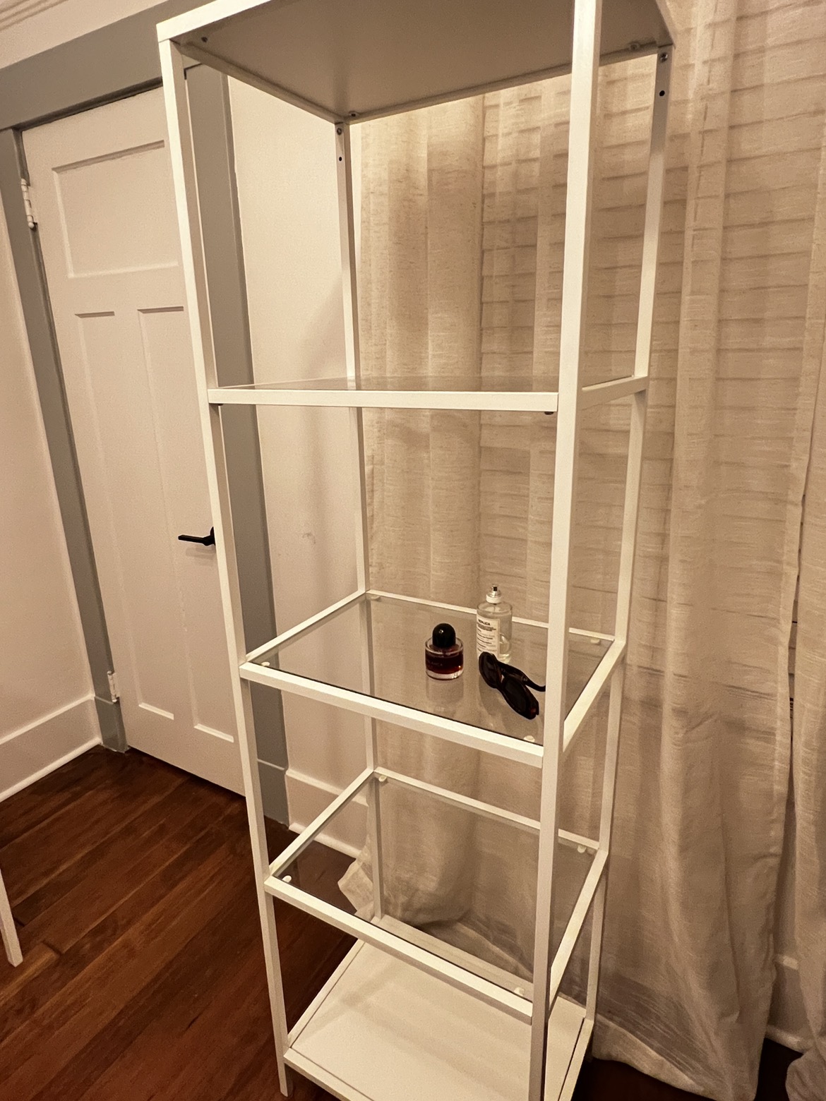 IKEA white display glass shelf - photo 4