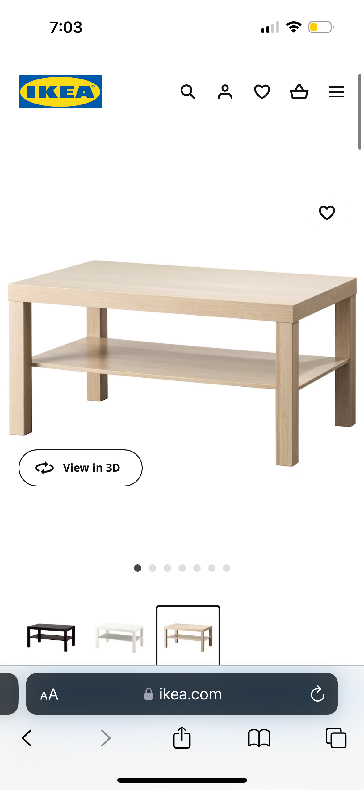 IKEA coffee table (disassembled)