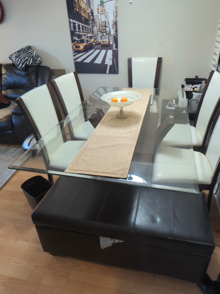 Glass dining set