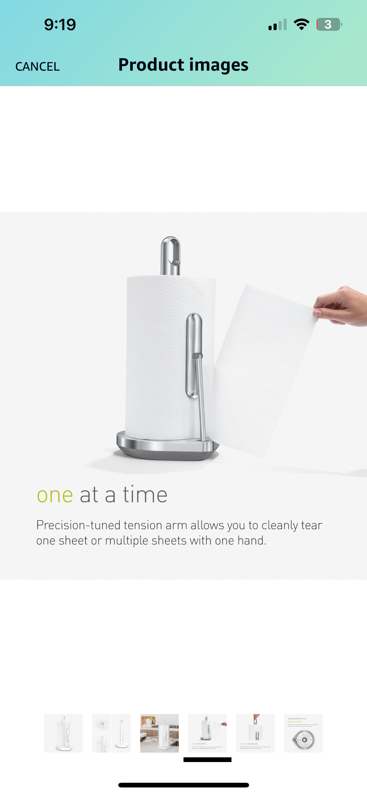simplehuman Tension Arm Paper Towel Holder - photo 3
