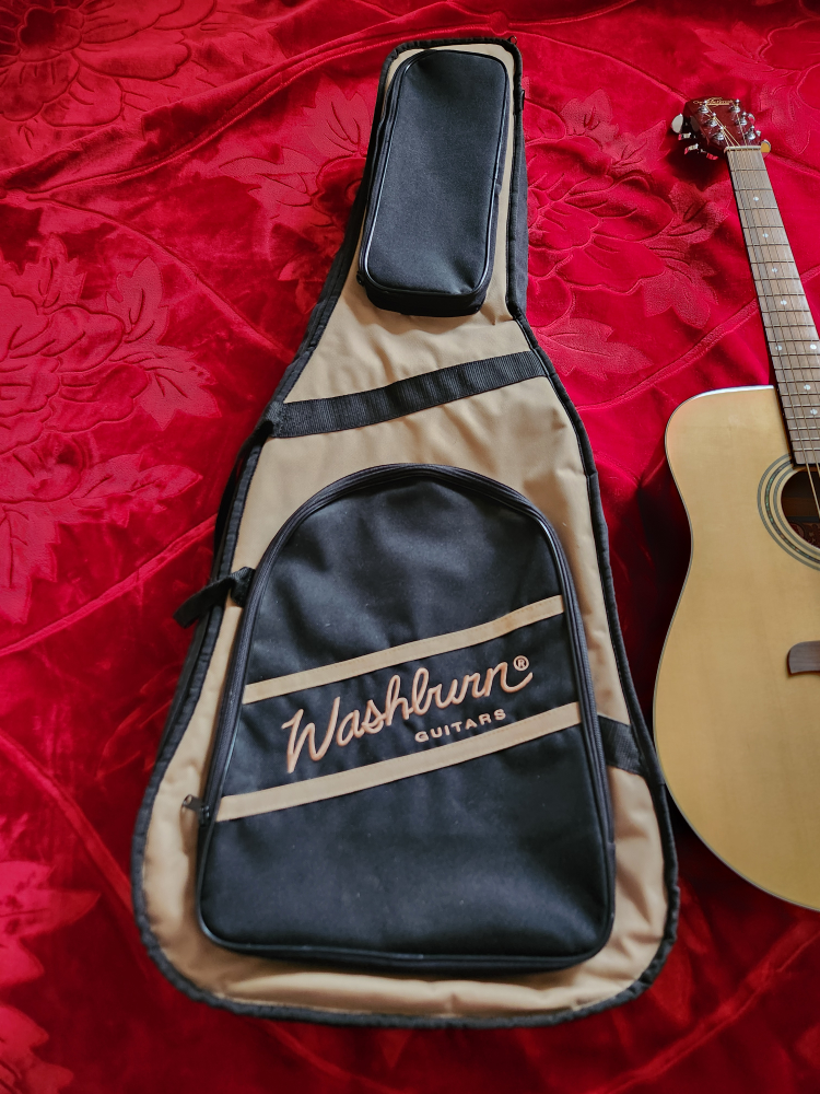 Oscar Schmidt acoustic guitar with soft case image indicator(7)