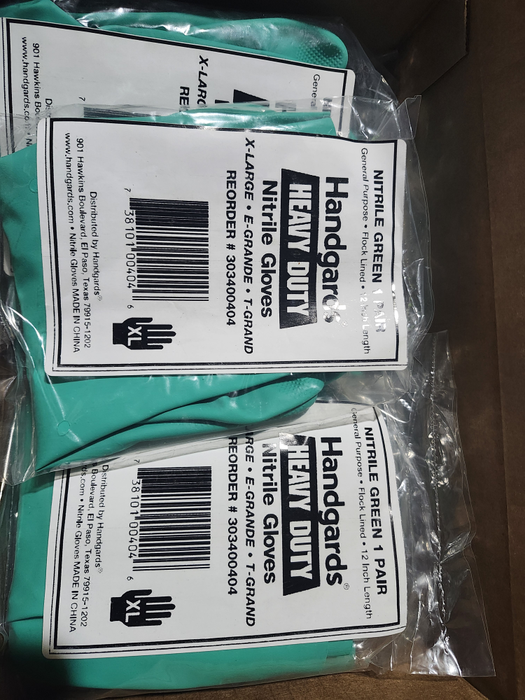 XL nitrile heavy duty gloves