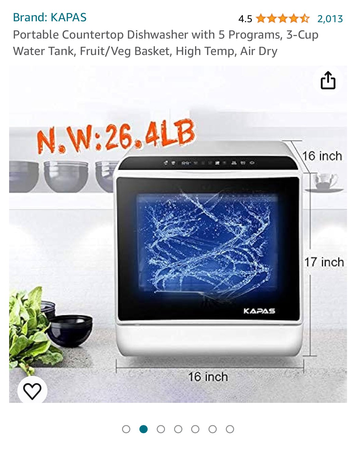 Brand new Portable countertop Dishwasher image indicator(2)