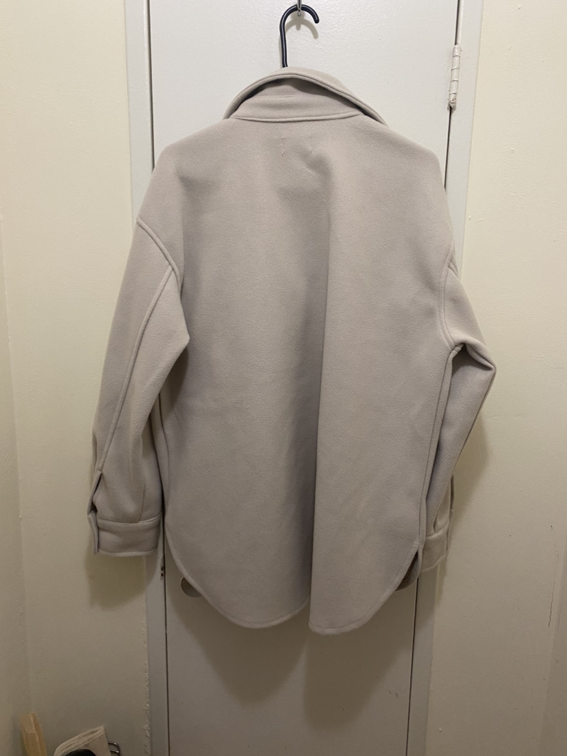 Beige wool shacket image indicator(2)