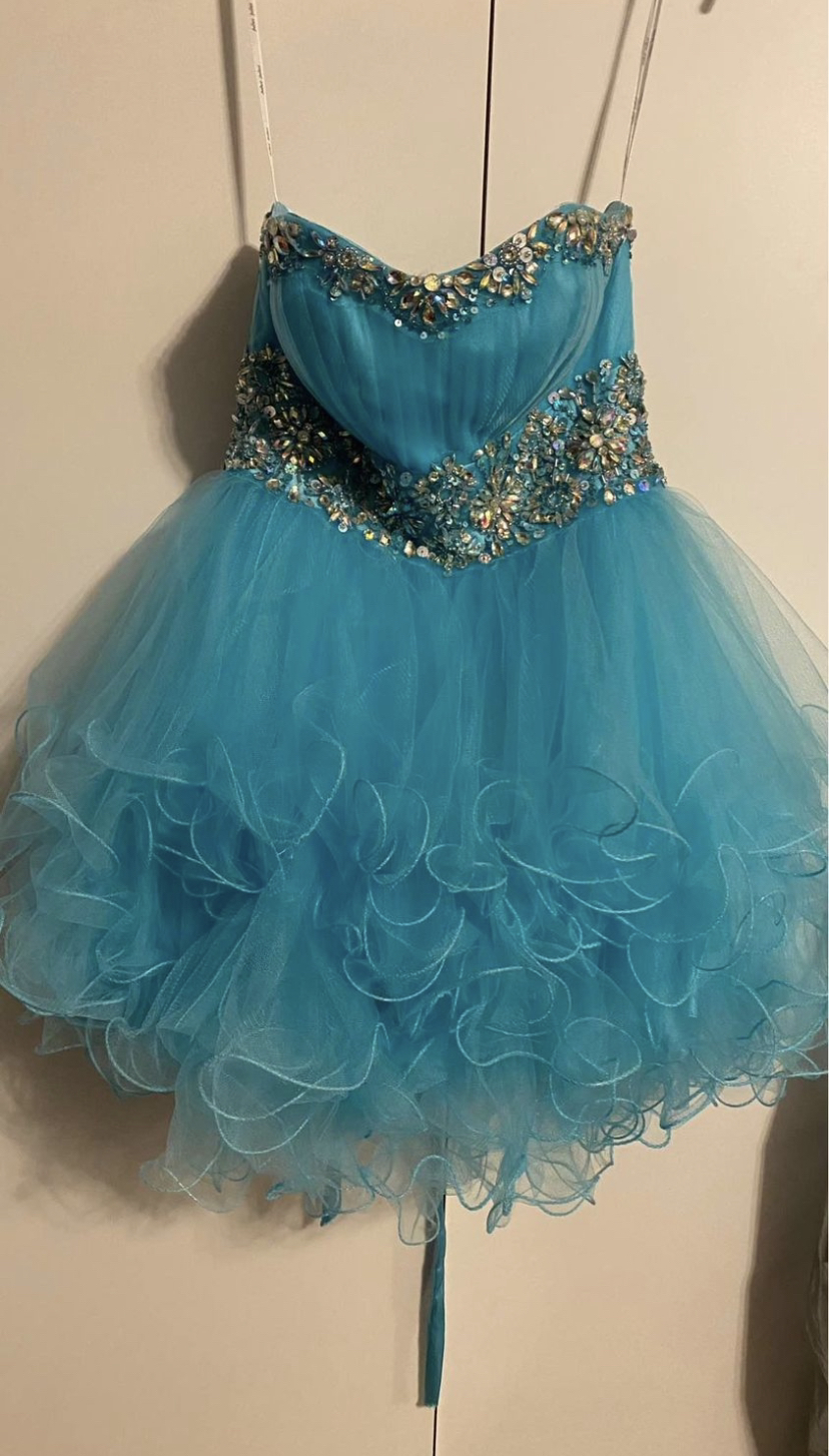 Teal green Grad dress size xs  - made by Juliet