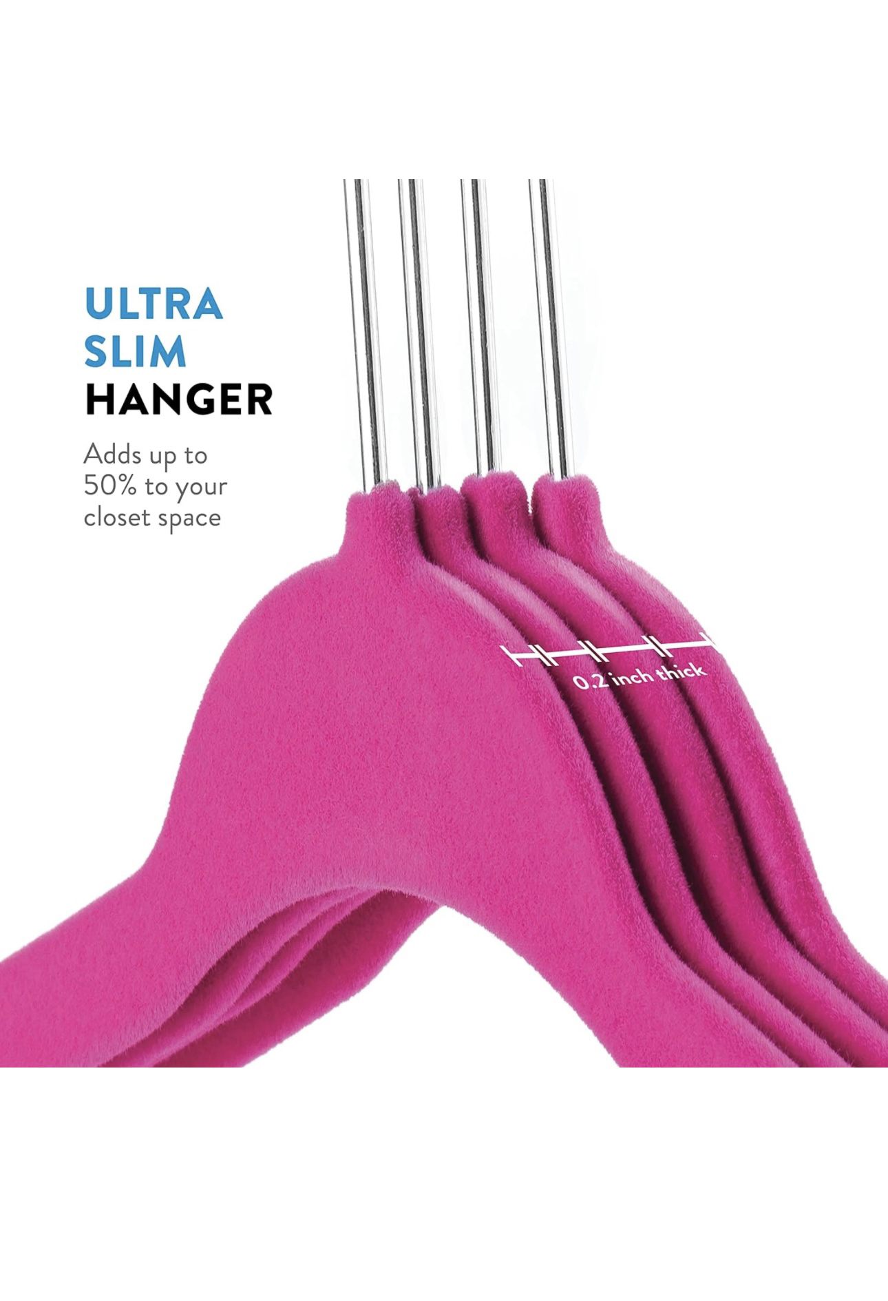 Hot Pink Velvet Hangers (50 hangers) - photo 3