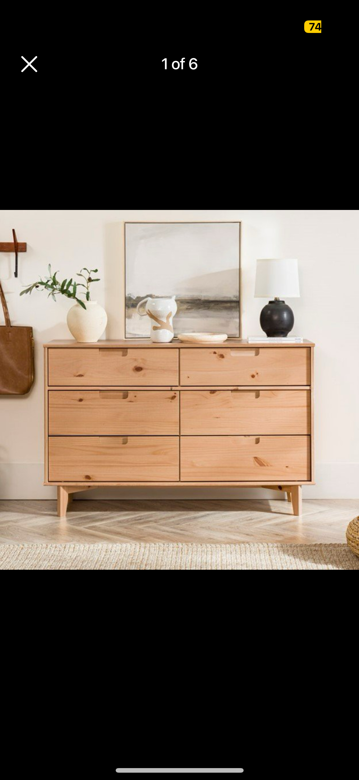 Pine wood drawer dresser - New in Box thumbnail