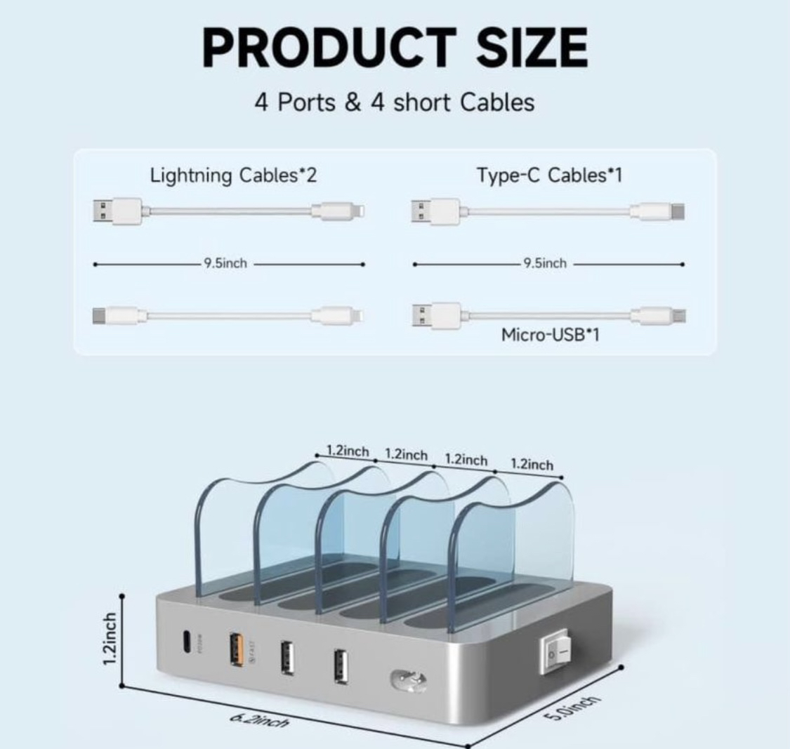 USB Charging Station Multiple Devices - photo 5