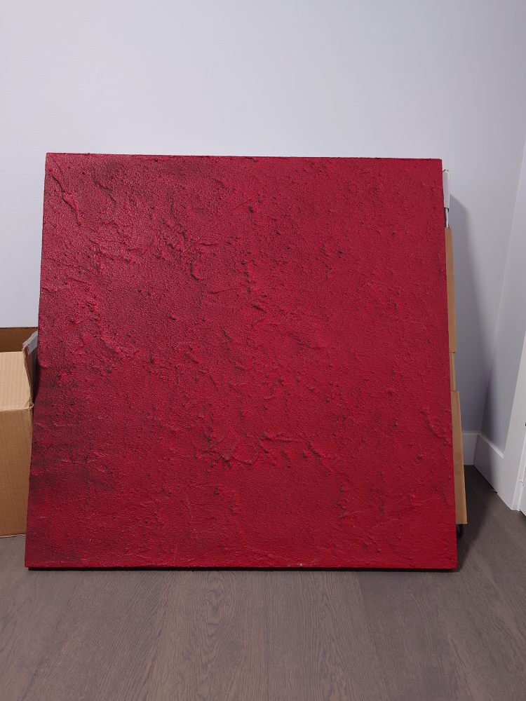 Red and Black original painting titled "Inner Core"