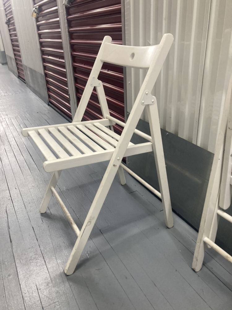 IKEA White Terje Folding Chairs - photo 2