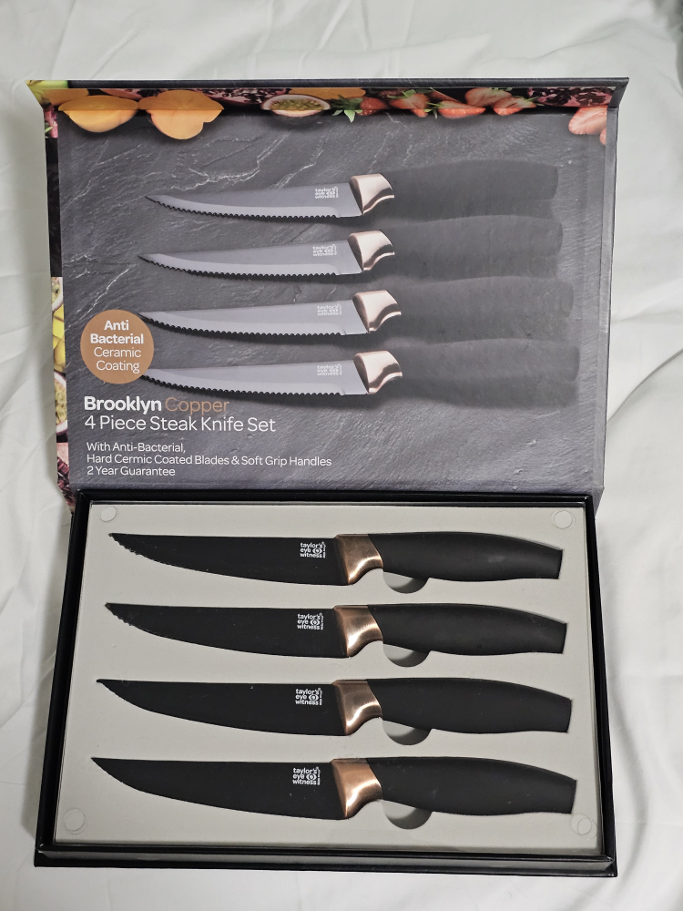 4 ceramic sharp steak cutting knices set thumbnail