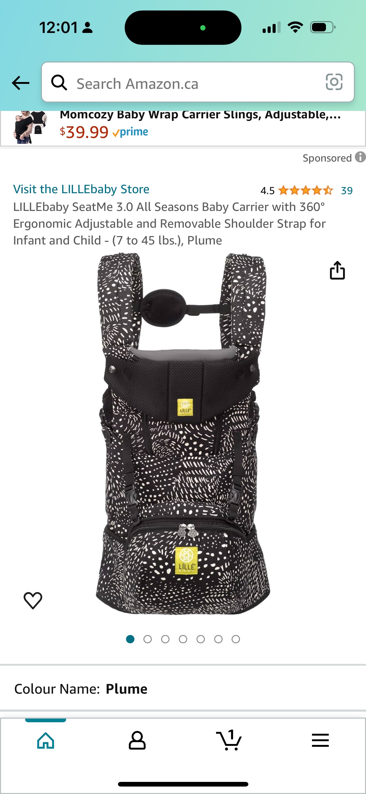 Brand New In-Box LILLEBaby All Seasons Hip Seat Baby Carrier image indicator(3)