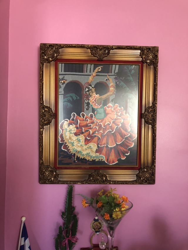 🏈Antique Framed needle point pictures image indicator(2)