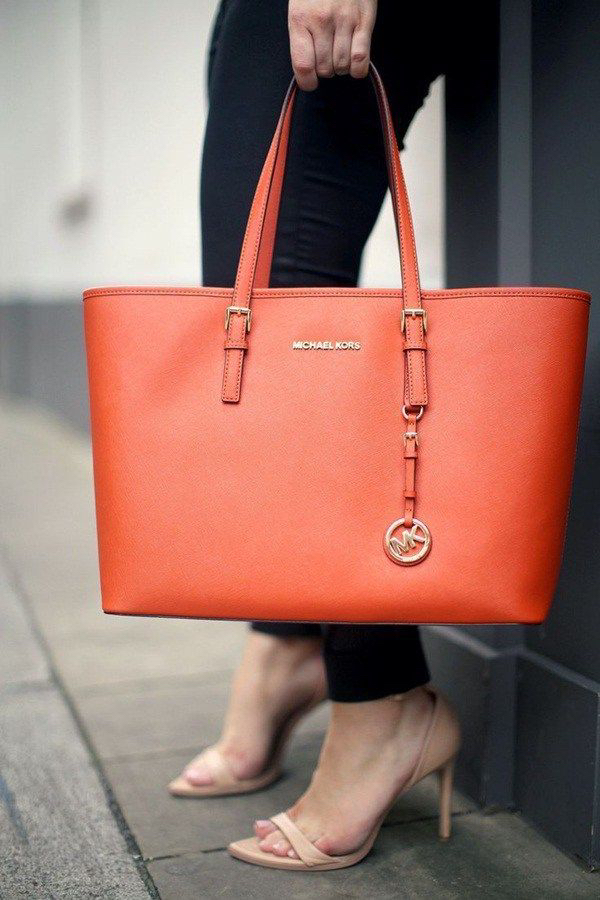 MK Michael kors orange tote bag - photo 2