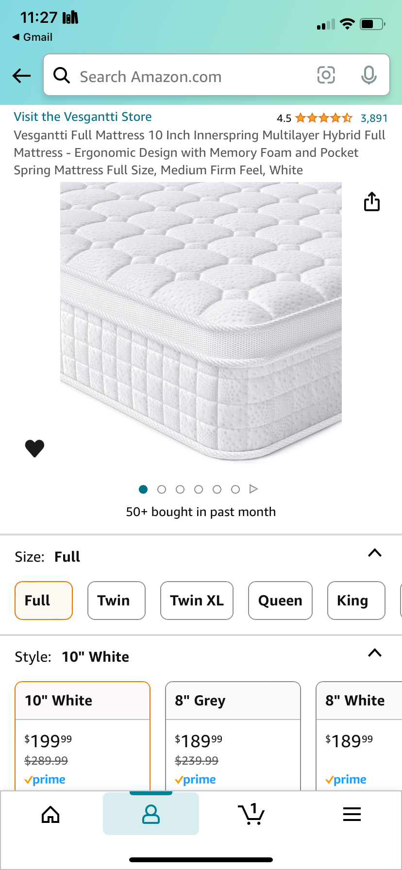 Near-new full-sized mattress! - photo 2