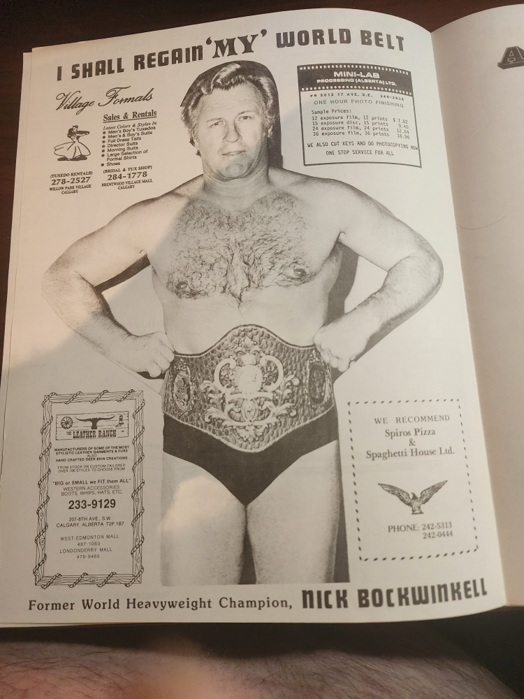 Stampede Wrestling program-vintage - photo 4