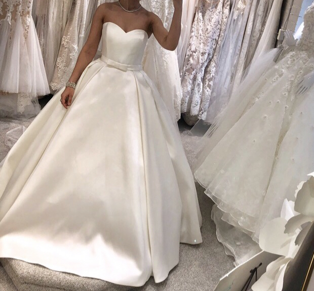 Wedding dress- cindrella style- long train