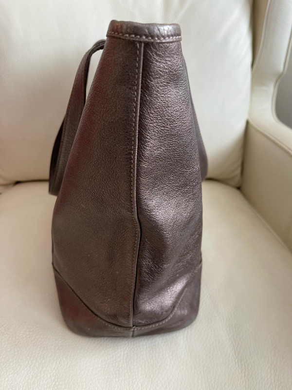 Original Longchamp Metallic Leather Tote Bag image indicator(2)