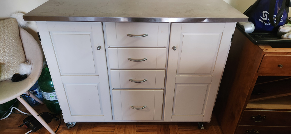kitchen island with stainless steel top image indicator(7)