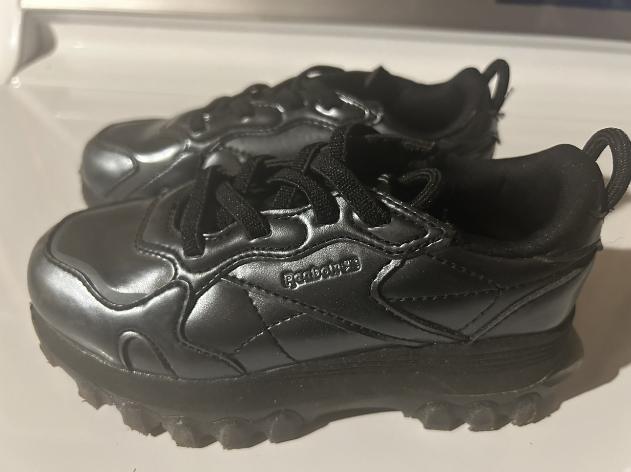 #freecycle Size 10C black Reebok toddler shoes