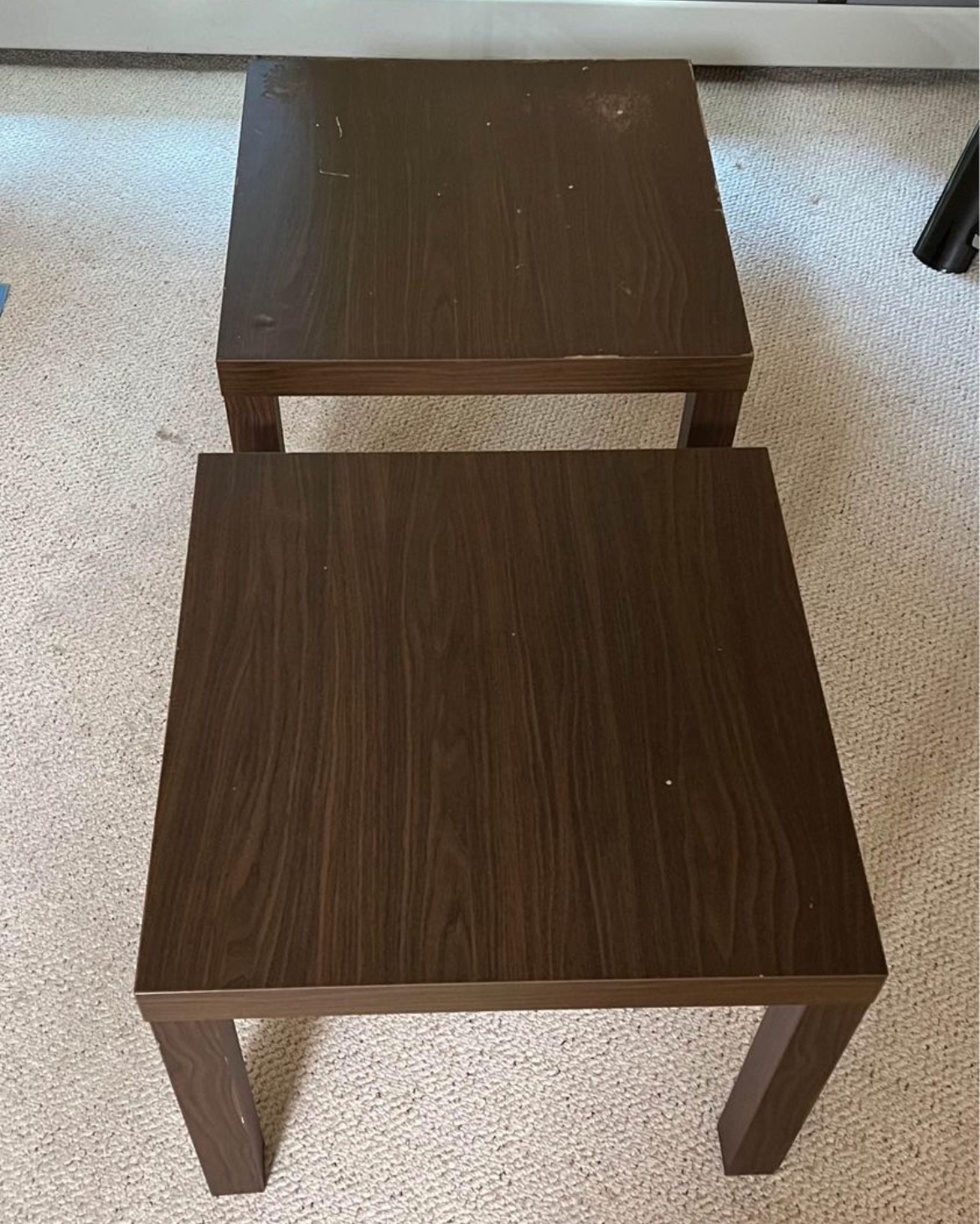 2 brown end tables - photo 2