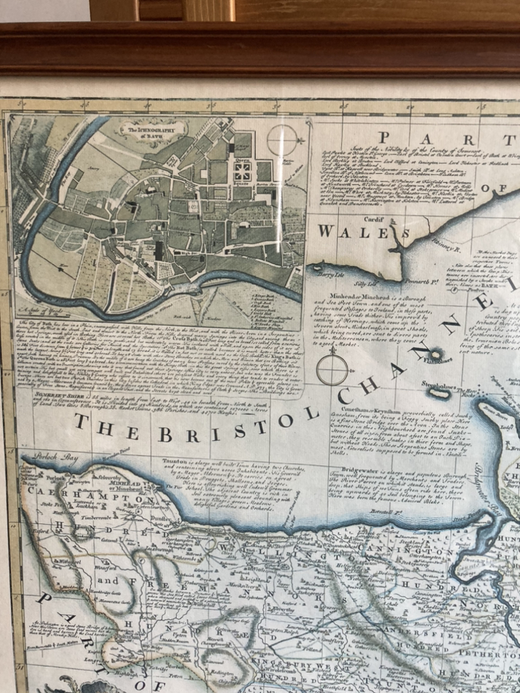 County of Somerset antique map 1760 Emanuel Bowen - photo 4