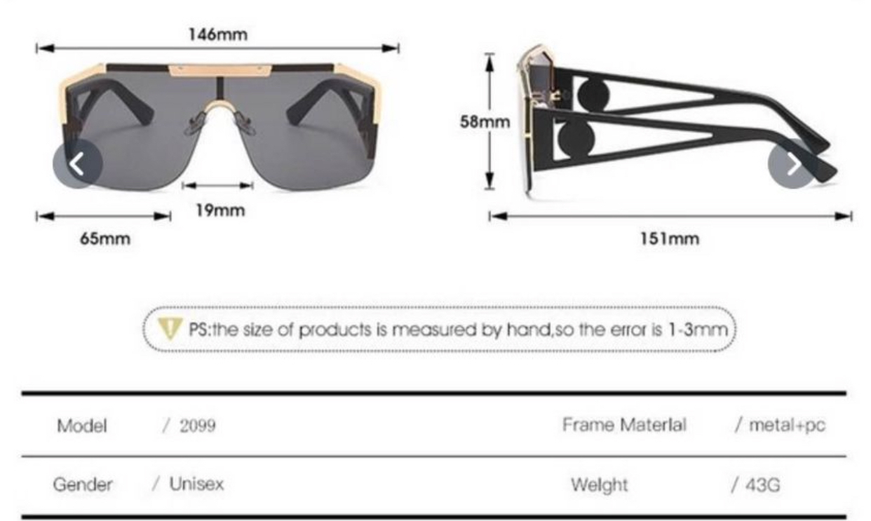 Unisex oversized sunglasses - photo 5