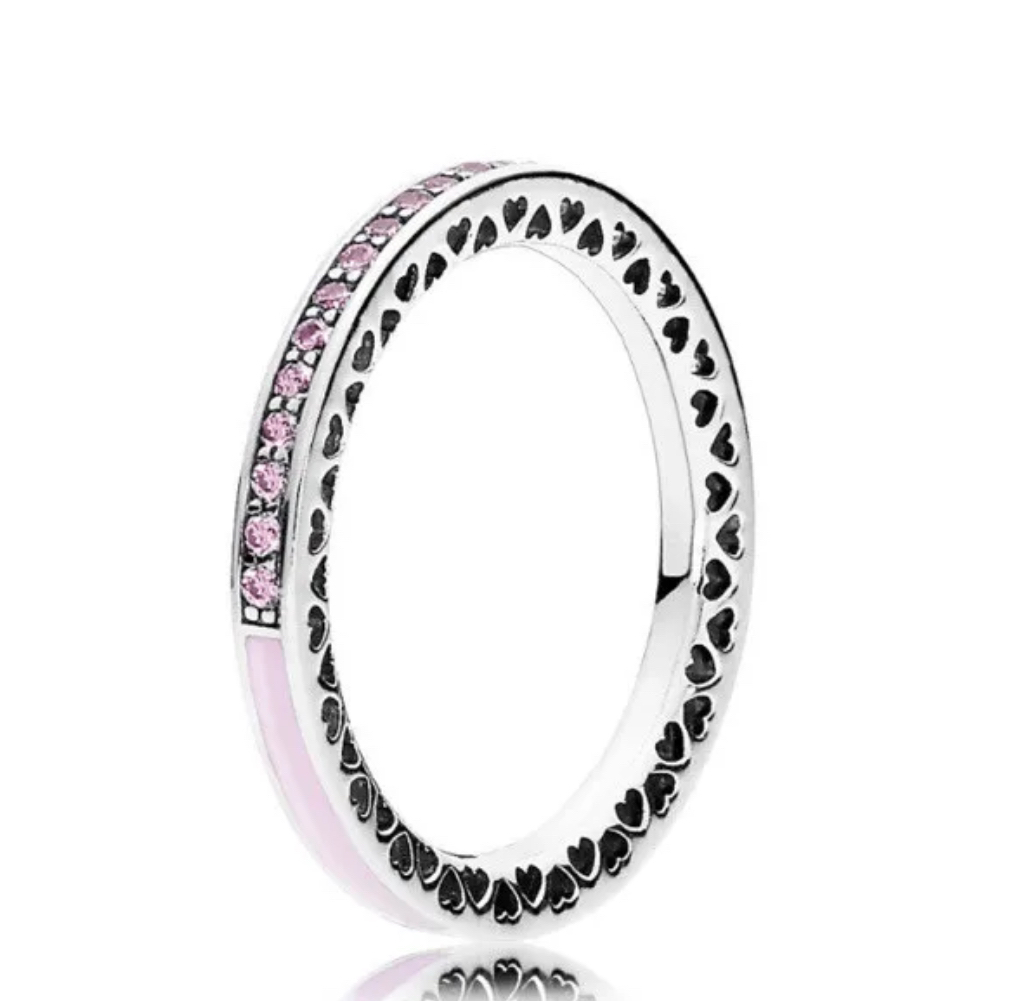 Pandora Pink Radiant Hearts Ring thumbnail