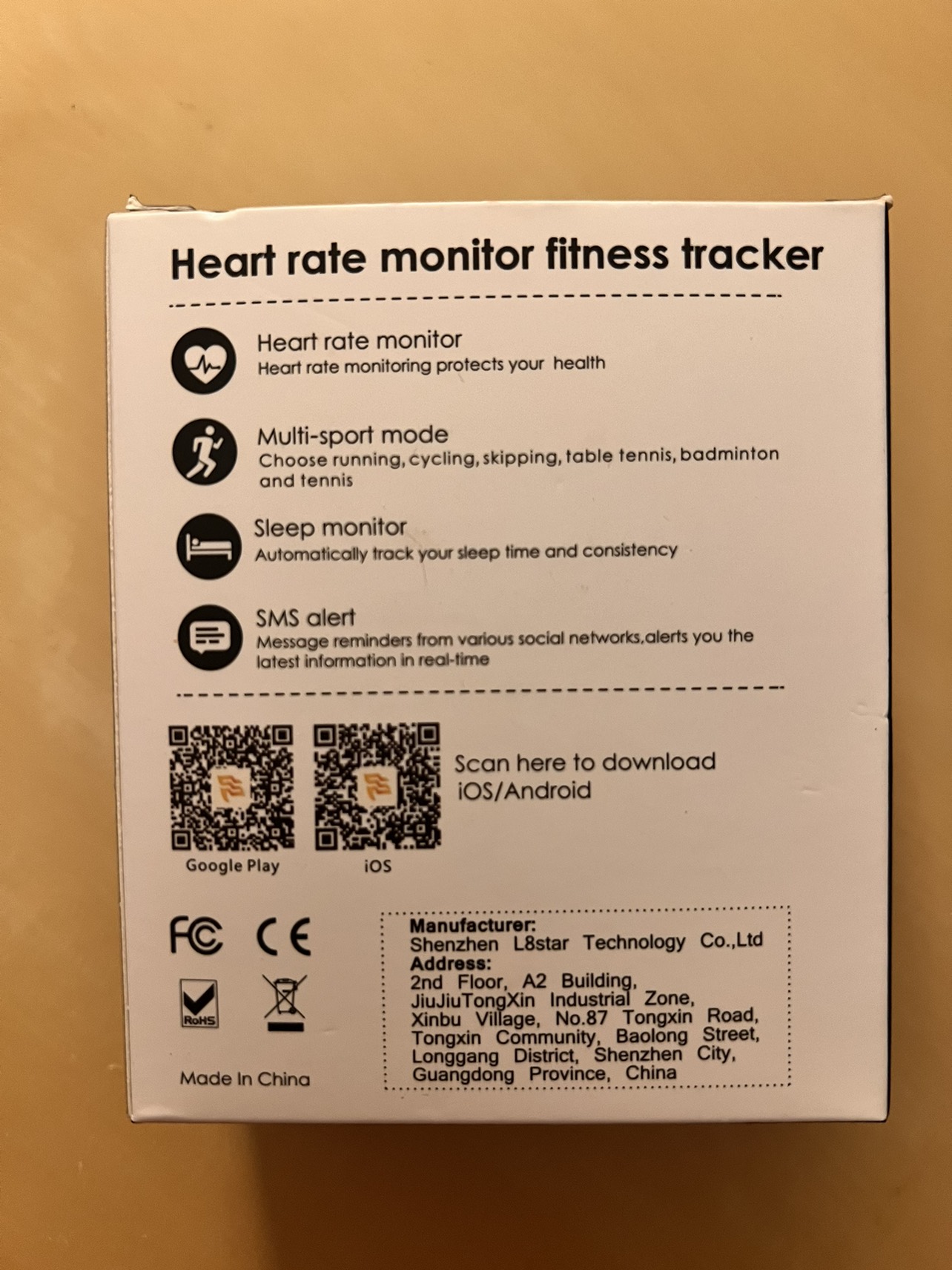 L8star B1 Smart Wristband Bracelet watch Heart Rate Blood image indicator(5)