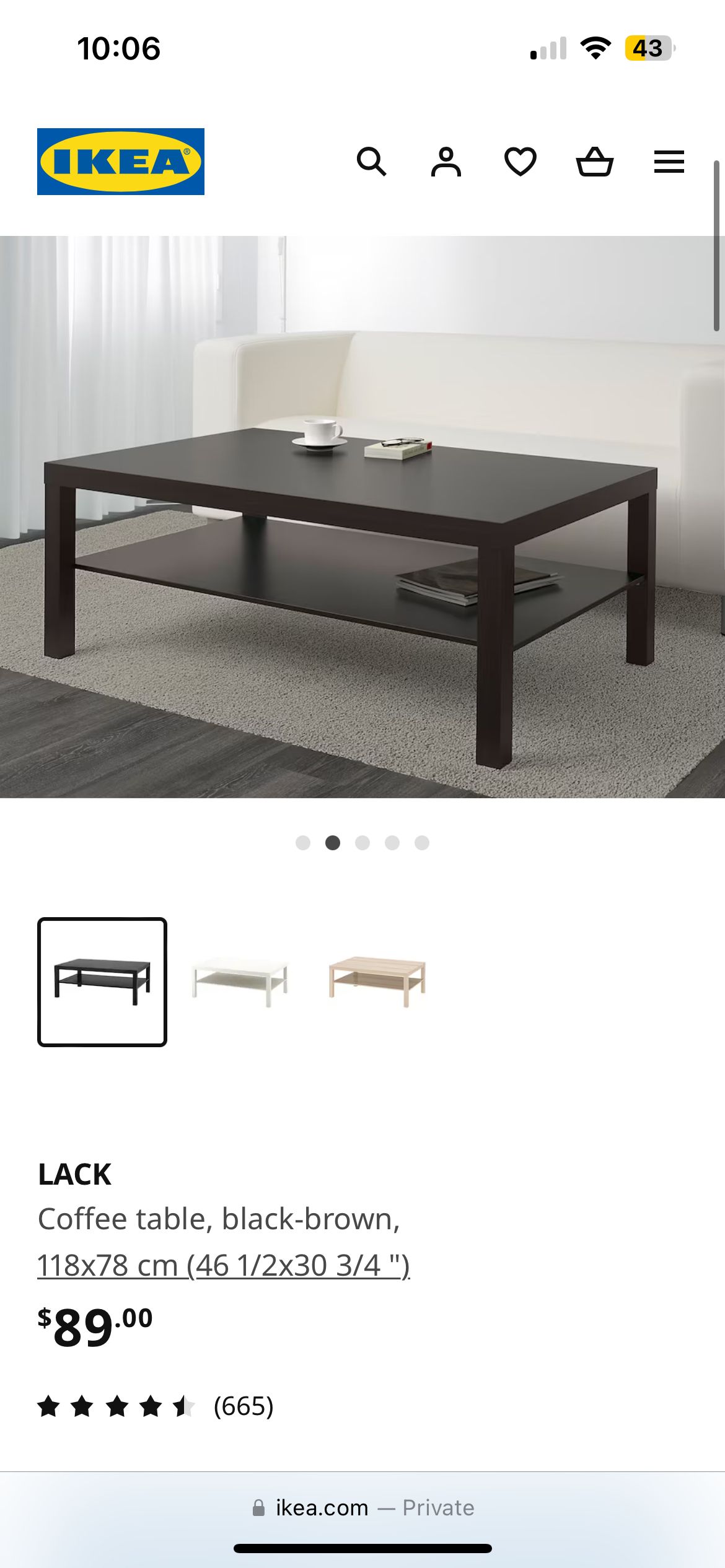 Large IKEA Lack Coffee Table - photo 5