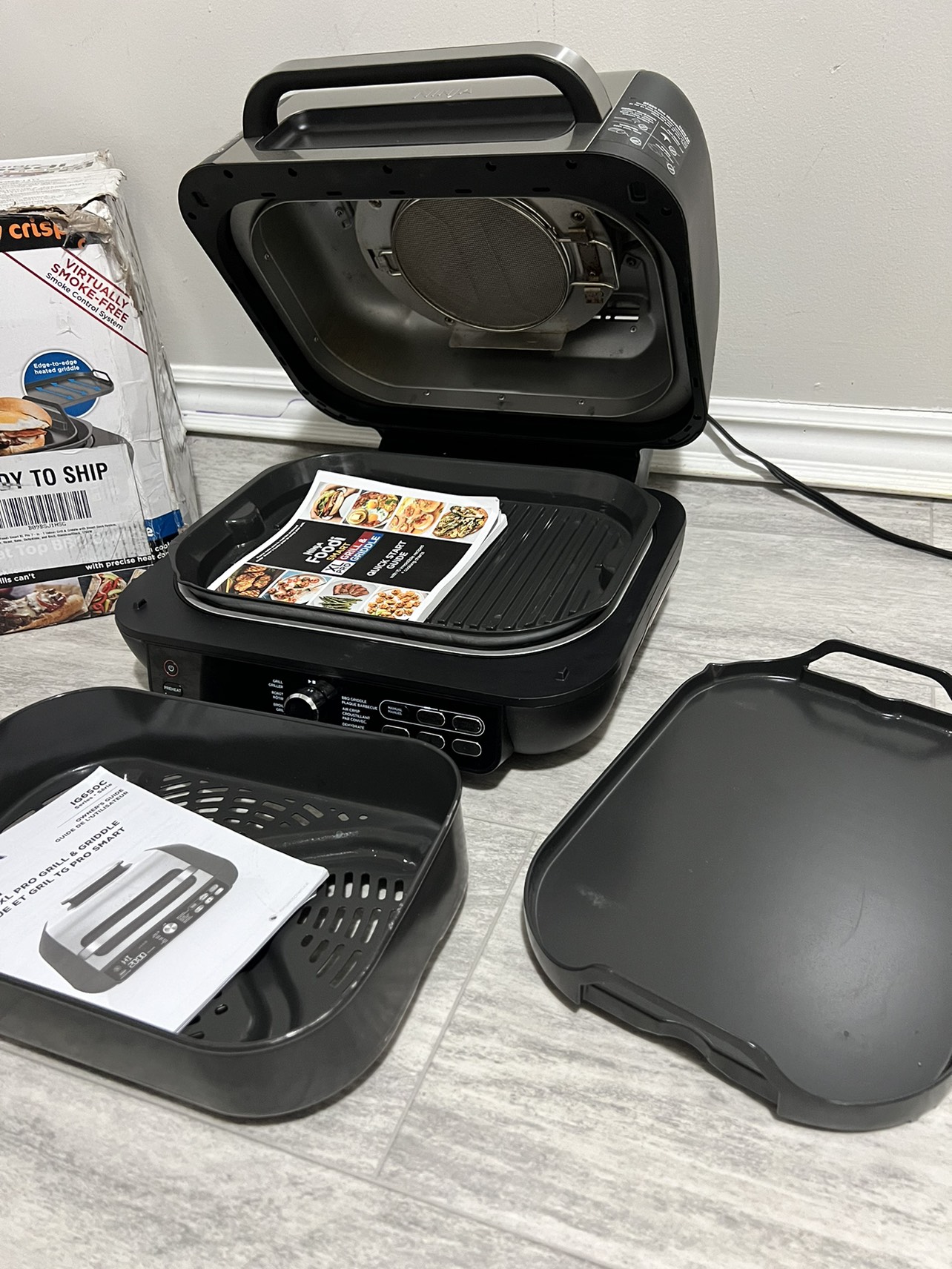 Ninja Foodi Pro 7-in-1 Indoor Combo, Smart Thermometer, Blac image indicator(3)