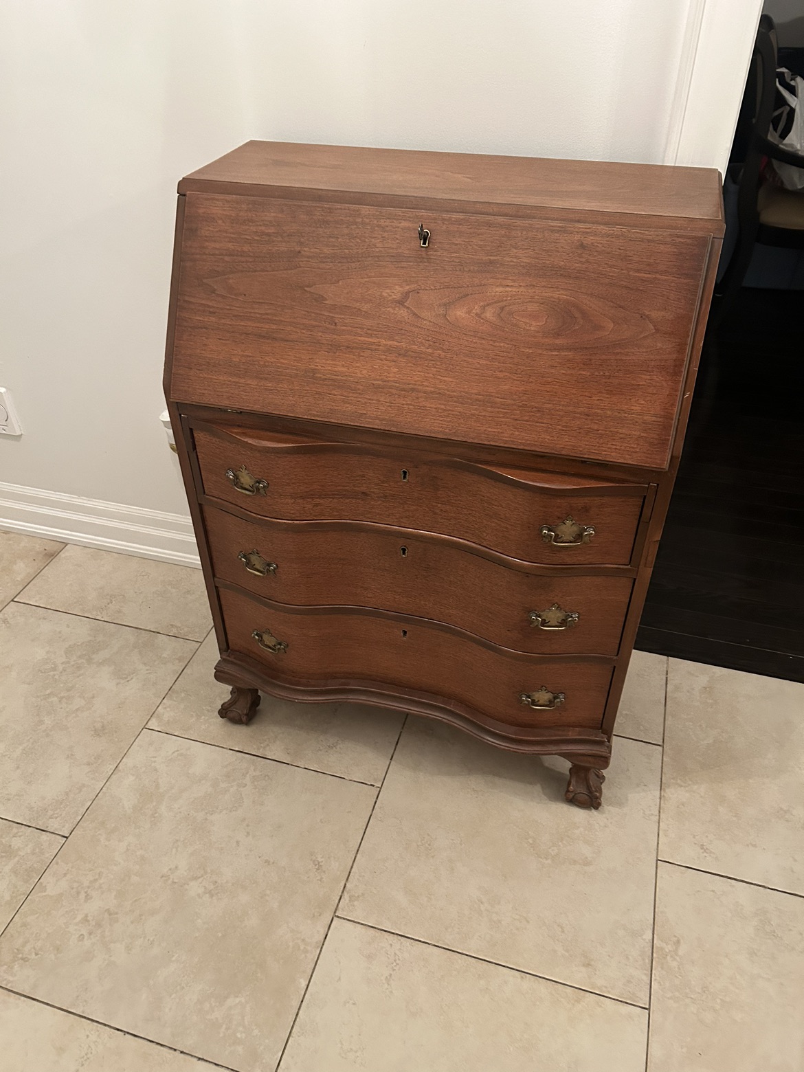 Antique Vintage 100 Year Old Desk Great decor original key image indicator(8)