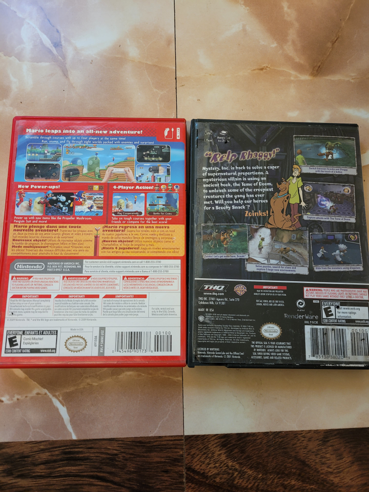 🍄SUPER MARIO BROS Wii⭐️ SCOOBY DOO MYSTERY MAYHEM GAMECUBE🎮 image indicator(10)