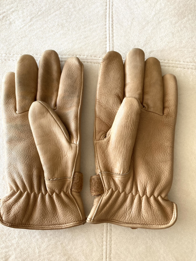 Man leather winter gloves size large thumbnail