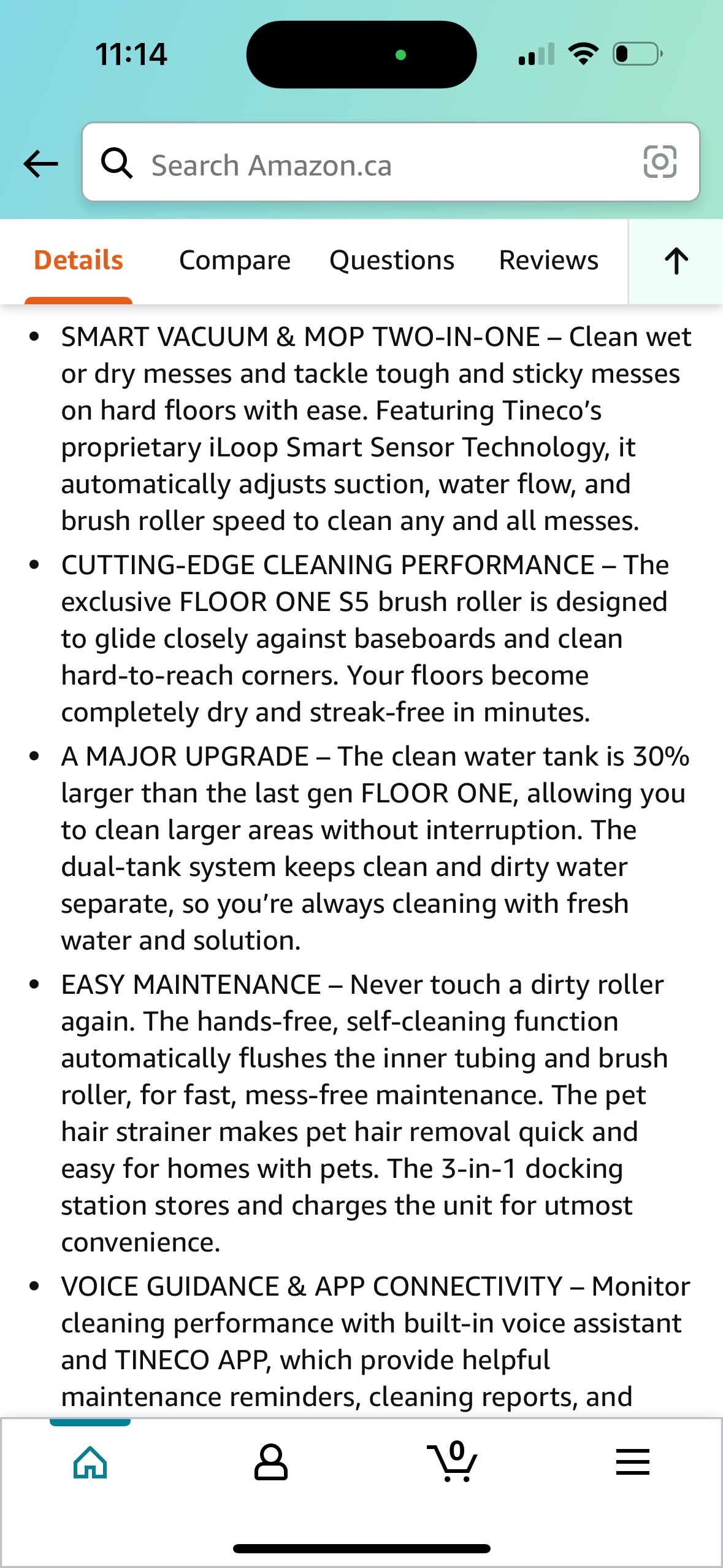 Brand New Tineco Floor One S5 Smart Cordless Vacuum & Wash image indicator(6)